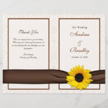 Programme floral de mariage de damassé de tourneso prospectus