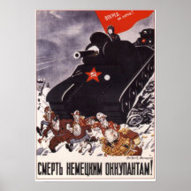 Propagande soviétique 1942 de l'URSS de 2ÈME GUERR Poster