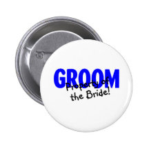 Propriété de marié de la jeune mariée badges avec agrafe