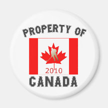 Propriété du Canada : Or 2010 de drapeau d'hockey  Magnets Pour Réfrigérateur