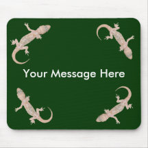 Protection de Gecko avec votre message Tapis De Souris
