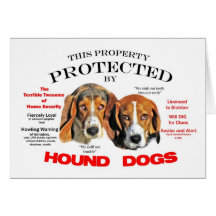 Protégé par des chiens de chasse cartes de vœux