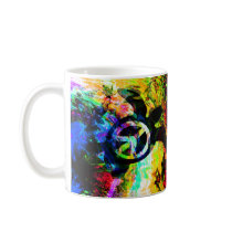 Psychedelische Friedensschildkröte-Becher