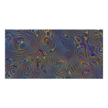 Psychedelisches Chaos abstrakt Individuelle Photo Karte