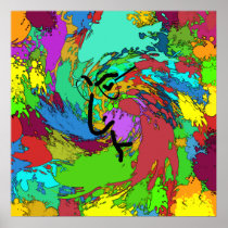 Psychedelisches Hippie-Plakat