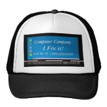 Publicité de société informatique casquettes