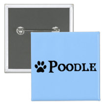 Pudel (Piratenart mit pawprint) Anstecknadel