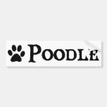 Pudel (Piratenart mit pawprint) Autoaufkleber