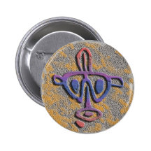 Puerto Rico - Petroglyphe - besonders angefertigt Anstecknadelbutton