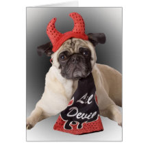 Pug Lil Teufel, den ich nie sagte, dass ich perfek Karte