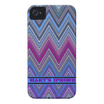Purpurroter und blauer Zickzack iPhone 4/4S Kasten Case-mate Iphone 4 Hüllen