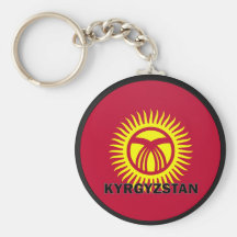Qualität Kirgisistans Roundel Flagge Schlüsselanhänger