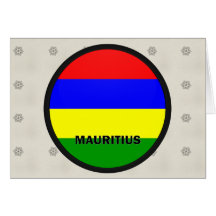 Qualität Mauritius Roundel Flagge Grußkarten