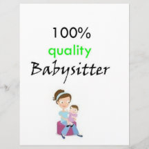 Qualitätsbabysitter 100% vollfarbige flyer