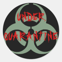 Quarantäne-Aufkleber