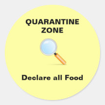 Quarantäne-Zone Runder Sticker