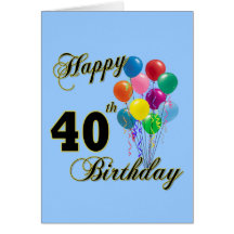 Quarantième cadeaux d'anniversaire et habillement  carte de vœux