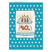 quarantième gâteau d'anniversaire 2716 cartes de vœux