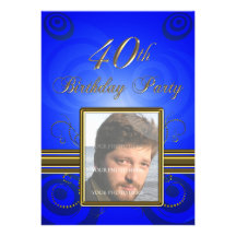 quarantième Invitation de fête d'anniversaire