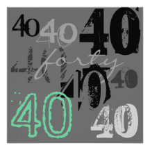 quarantième Invitations de fête d'anniversaire