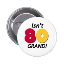 Quatre-vingtième anniversaire grand badges