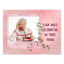 quatre-vingtième Invitation d'anniversaire