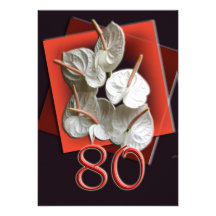 quatre-vingtième Invitation de fête d'anniversaire