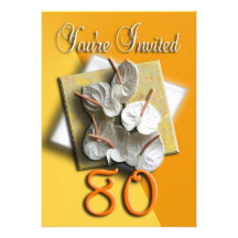 quatre-vingtième Invitation de fête d'anniversaire