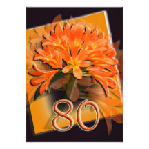 quatre-vingtième Invitation de fête d'anniversaire