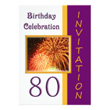 quatre-vingtième Invitation de fête d'anniversaire