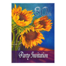 quatre-vingtième Invitation de fête d'anniversaire