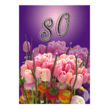 quatre-vingtième Invitation de fête d'anniversaire