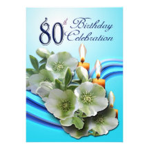 quatre-vingtième Invitation de fête d'anniversaire