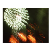 Quatrième des feux d'artifice de juillet carte postale