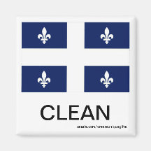 Quebec-Flaggen-sauberer Spülmaschinen-Magnet Magnets