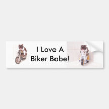 Radfahrerbaby der Liebe I Autoaufkleber