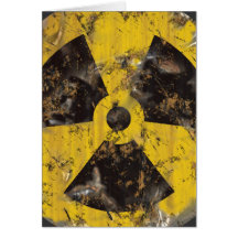 Radioactif rouillé carte de vœux