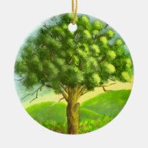 Rand o die Wiese: Ursprüngliche Landschaftsmalerei Weihnachtsornament