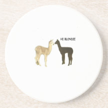 Rassemblement de deux alpaga dessous de verres