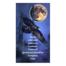Raven et carte de visite de lune