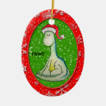 RAWR! Weihnachtsdinosaurier Ornament