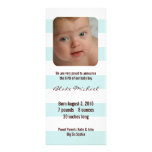 Rayure bleue et blanche de faire-part de naissance