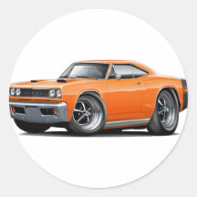 Rayure large Orange-Noire de l'abeille 1968 superb Autocollants