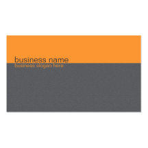 Rayure orange/grise simple élégante simple carte de visite