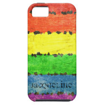 Rayures de crayon d'arc-en-ciel - fierté de GLBT p Coques iPhone 5 Case-Mate