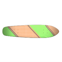 Rayures diagonales oranges vertes modernes planches à roulettes customisées