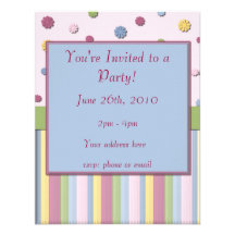 Rayures et invitation de fleurs