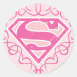 Rayures roses de Supergirl Autocollants