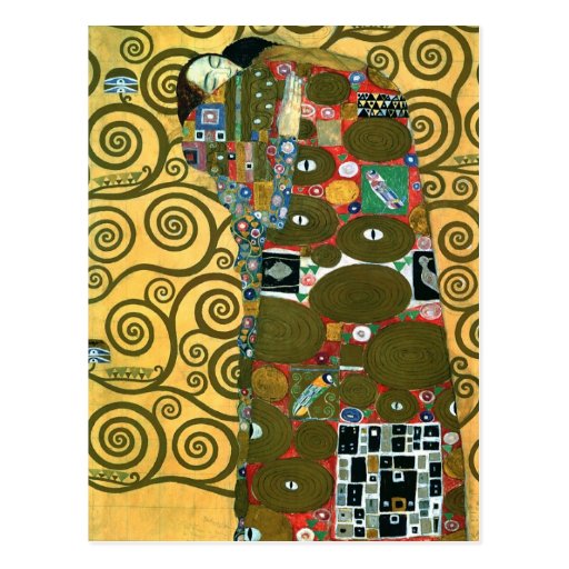 Réalisation (l'étreinte) par Gustav Klimt Carte Postale