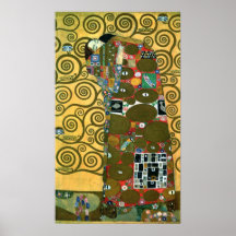Réalisation (l'étreinte) par Gustav Klimt Posters